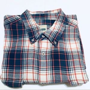 Aigle 100% Cotton Flannel ButtonDown Plaid Shirt Size XXL